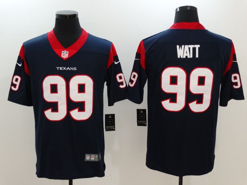 Men Houston Texans 99 Watt Blue Nike Vapor Untouchable Limited NFL Jersey
